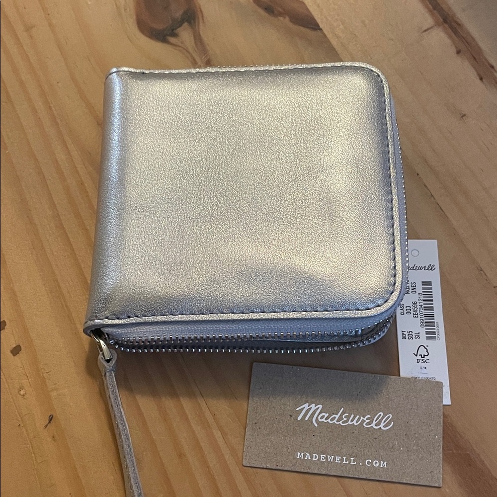 Madewell Shimmering Silver Compact Wallet